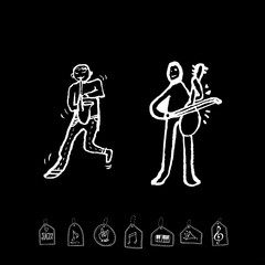 음악회 포스터 / 손으로 그린 음악 일러스트