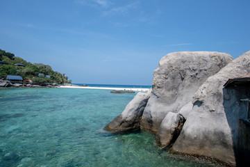View of Nang Yuan island of Koh Tao island Thailand