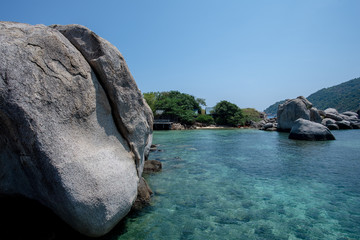 View of Nang Yuan island of Koh Tao island Thailand