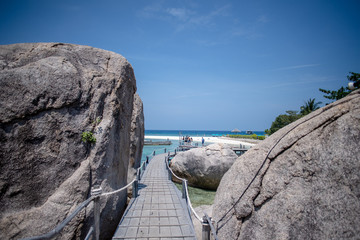 View of Nang Yuan island of Koh Tao island Thailand