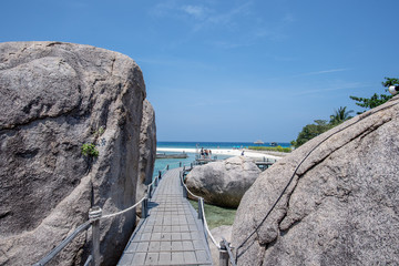 View of Nang Yuan island of Koh Tao island Thailand