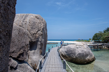 View of Nang Yuan island of Koh Tao island Thailand