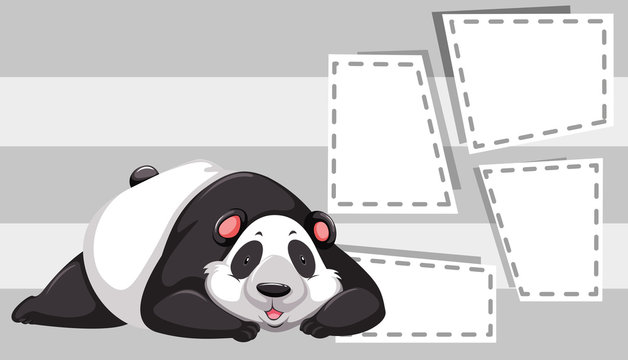 Panda on note template