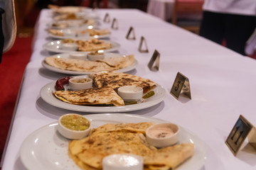 A food compatition with quesadilla
