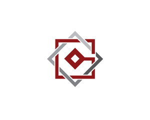 initial letter G interlocking with square