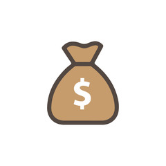 money bag icon - Vector