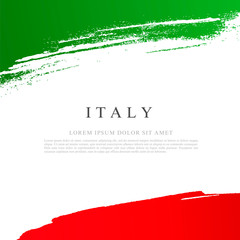 Flag of Italy. Vector illustration on white background.