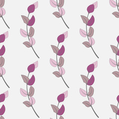 Texture with flowers and plants. Floral ornament. Original flowers pattern.