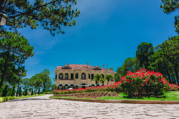 LAM DONG, VIETNAM - APRIL 17: Da Lat King Palace On April 17,2019 in Lam Dong, Vietnam. The old palace that opened for tourists to visit.