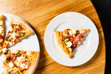 tasty italian pizza on the table
