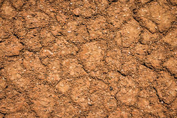 Dry earth, cracked ground, and arid weather.  Dry skin care for parched texture.  Background closeup.