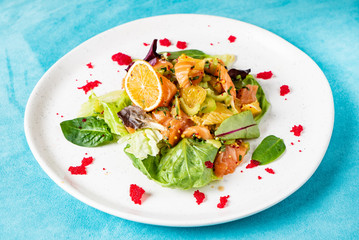 salad with salmon