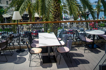 Restaurant on the Mediterranean, Croatia, summer