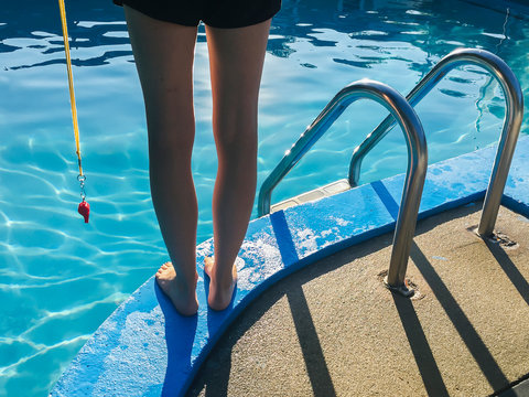 Whistle and Lifeguard at Pool