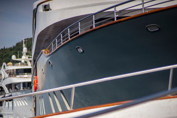 Naklejka premium Luxury yacht, northern Mediterranean, Croatia, detail