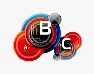 Fototapeta premium Colorful glossy circles background