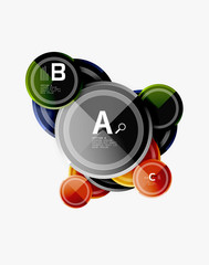 Circular pattern, abstract circles composition