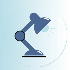 Table lamp icon. The symbol of electrical elements. Vector illustration. - Vector