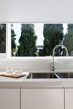Kitchen sink with a tree view