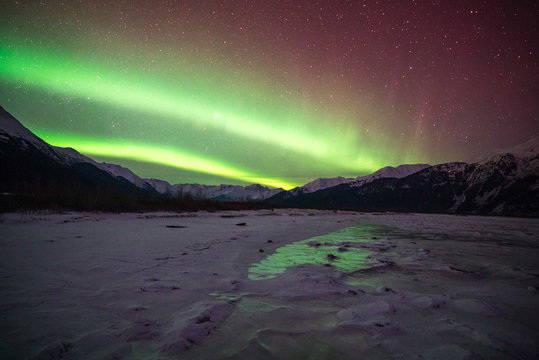 Northern Lights Exploding Over Alaska