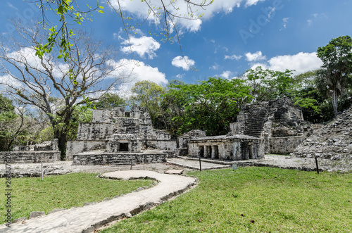 Muyil Archaeological Site In Quintana Roo Mexico Stock - 
