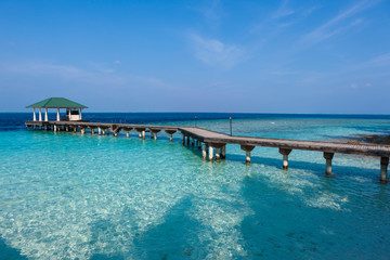 Wasserbungalows Malediveninsel Embudu, Maledivem