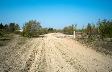 Dusty dirt road track