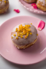 Polish donuts on plate
