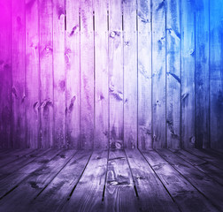 interior with neon lights