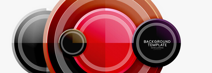 Fototapeta premium Circular pattern, abstract circles composition