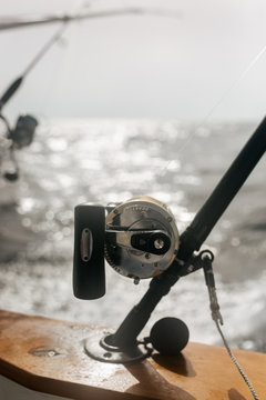 Fishing rods on a fishing boat