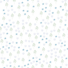 Fototapeta na wymiar Seamless pattern of abstract branches and flowers on a white background. hand drawn. Stars and spirals