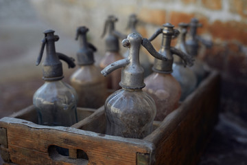 Retro Soda Siphon bottles.