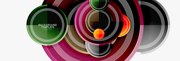 Circular pattern, abstract circles composition