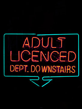 Neon says ""Adult Licensed""