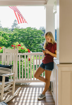 Summer Lifestyle image of Teenage Girl on PHone