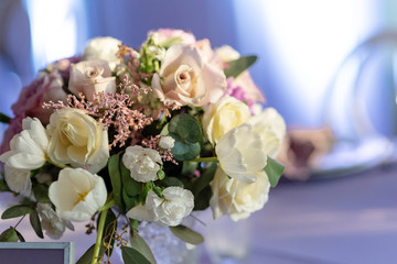 Beautiful, stylish bouquet on a light background