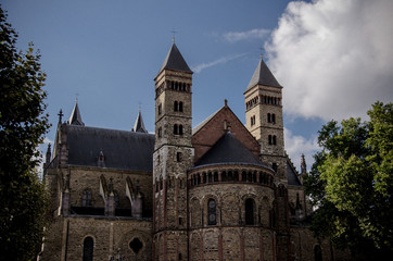 Fototapeta na wymiar Basilica of Saint Servatius, a Romanesque Cathedral in Maastricht, Netherlands