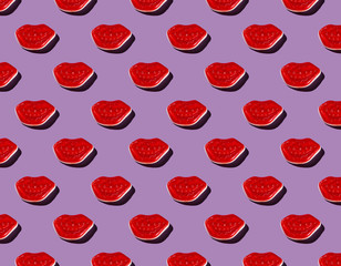 Gummy Laughing Mouth Pattern on Lilac