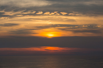 Fototapeta na wymiar sunset from Portovenere Liguria Italy