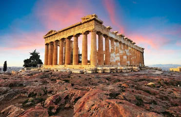 Fotobehang Athene Parthenon op de Akropolis, Athene, Griekenland. Niemand