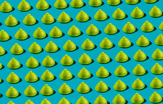 Gummy Nipple Pattern on Blue