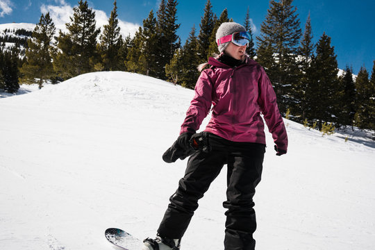 Woman Snowboarder