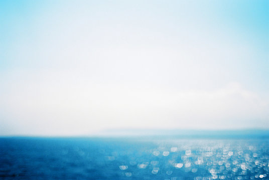 Out of focus image of sea and sky