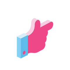 Hand pointer isometric 3d icon. Creative idea illustration.