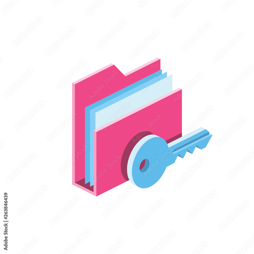 Aufkleber key password access to the directory with secret information. computer data protection. creative ide