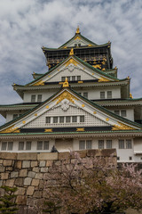 Osaka castle closeup