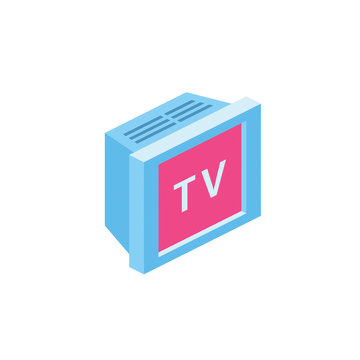 Television 3d vector icon. Creative isometric illustration.