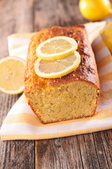 lemon pie on wood background