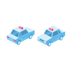 Car taxi 3D Vector Isometric icon